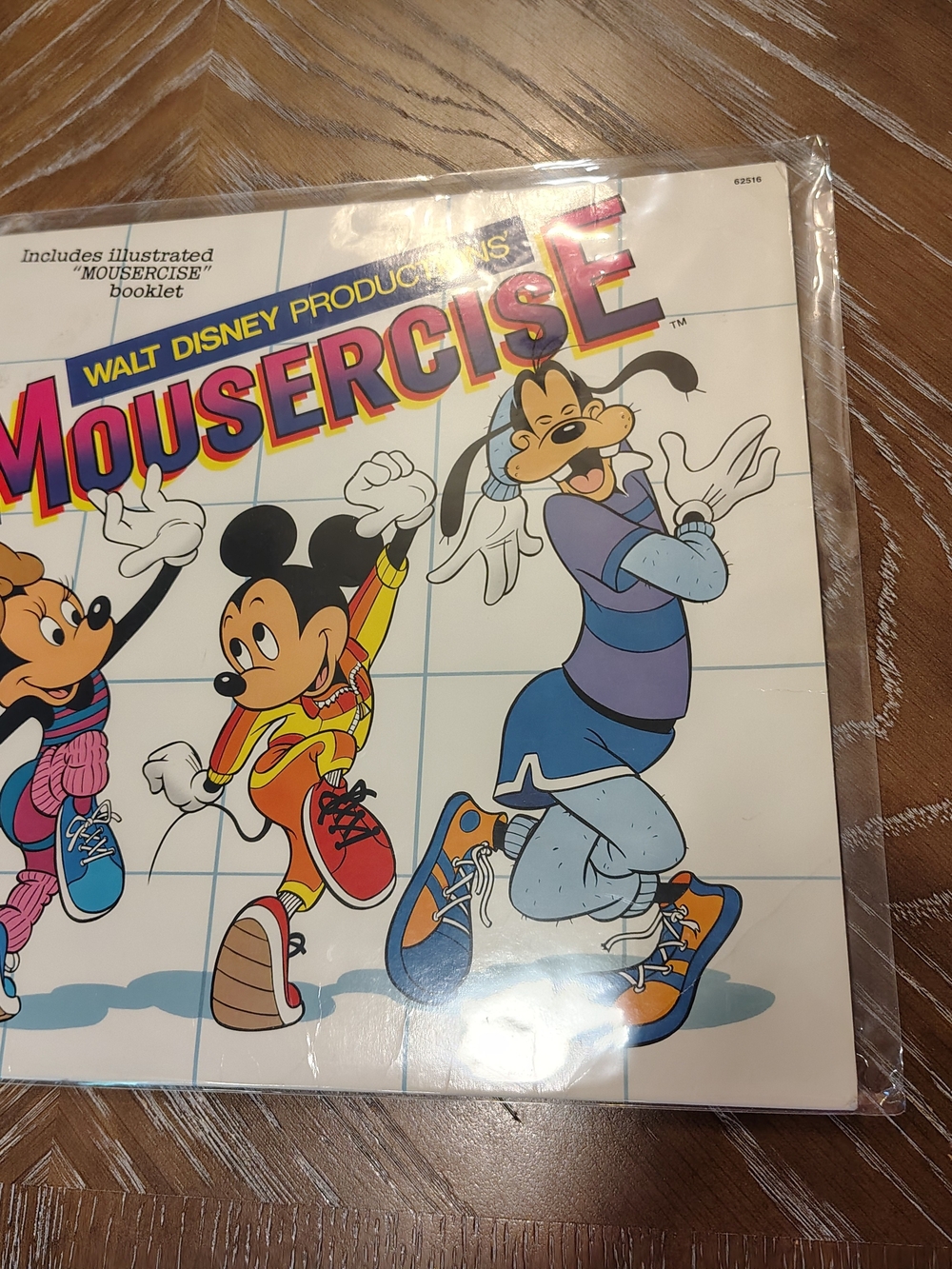 Walt Disney Mousercise Vinyl Record - White with Multicolor Artwork